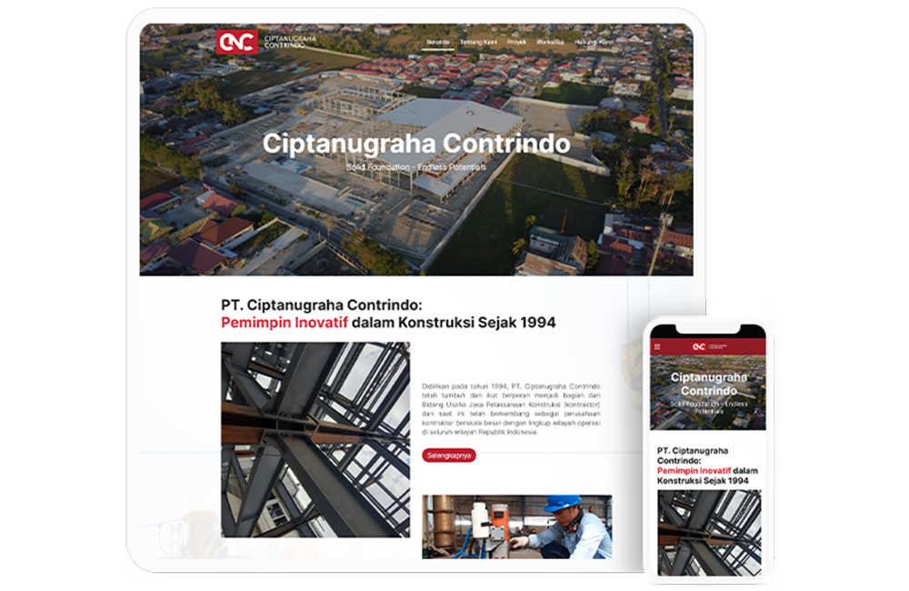 Create website for building construction services